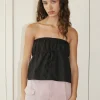 the strapless cotton top