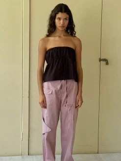 the strapless cotton top